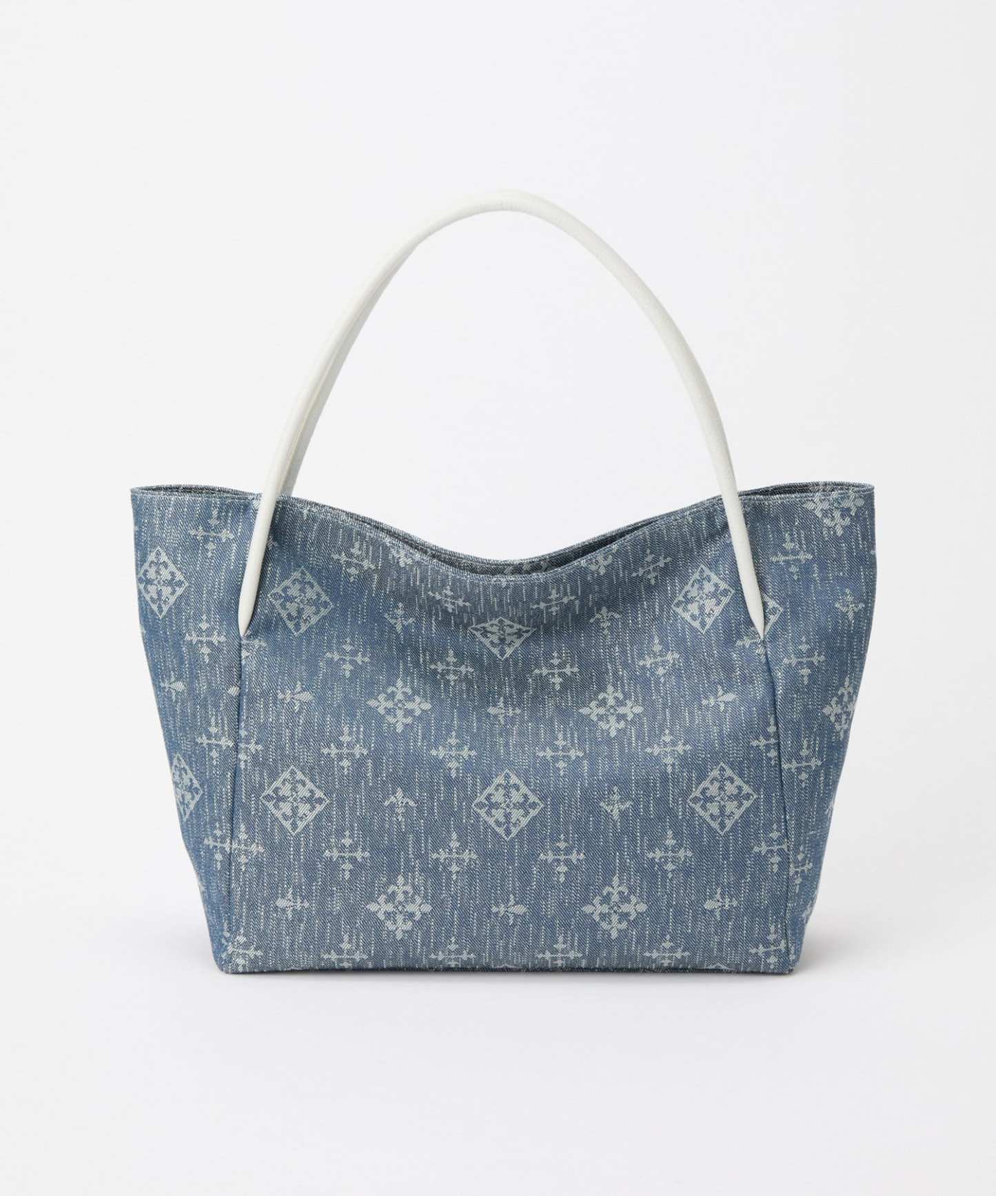 *4-6 WEEKS* (254) LIMITED EDITION Russet [Denim jacquard] Simple tote bag Indigo